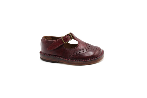 Pepe Burgundy Vintage T-Strap