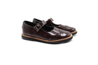 Blublonc Burgundy Highshine Wingtip Mary Jane