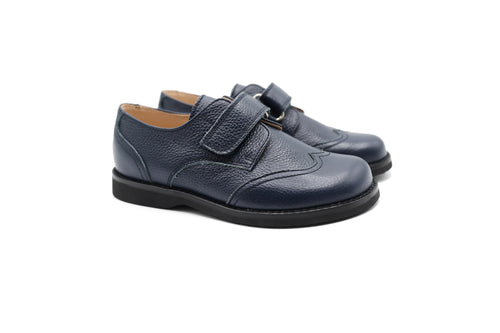 Beberlis Navy Wingtip Velcro Dress Shoe