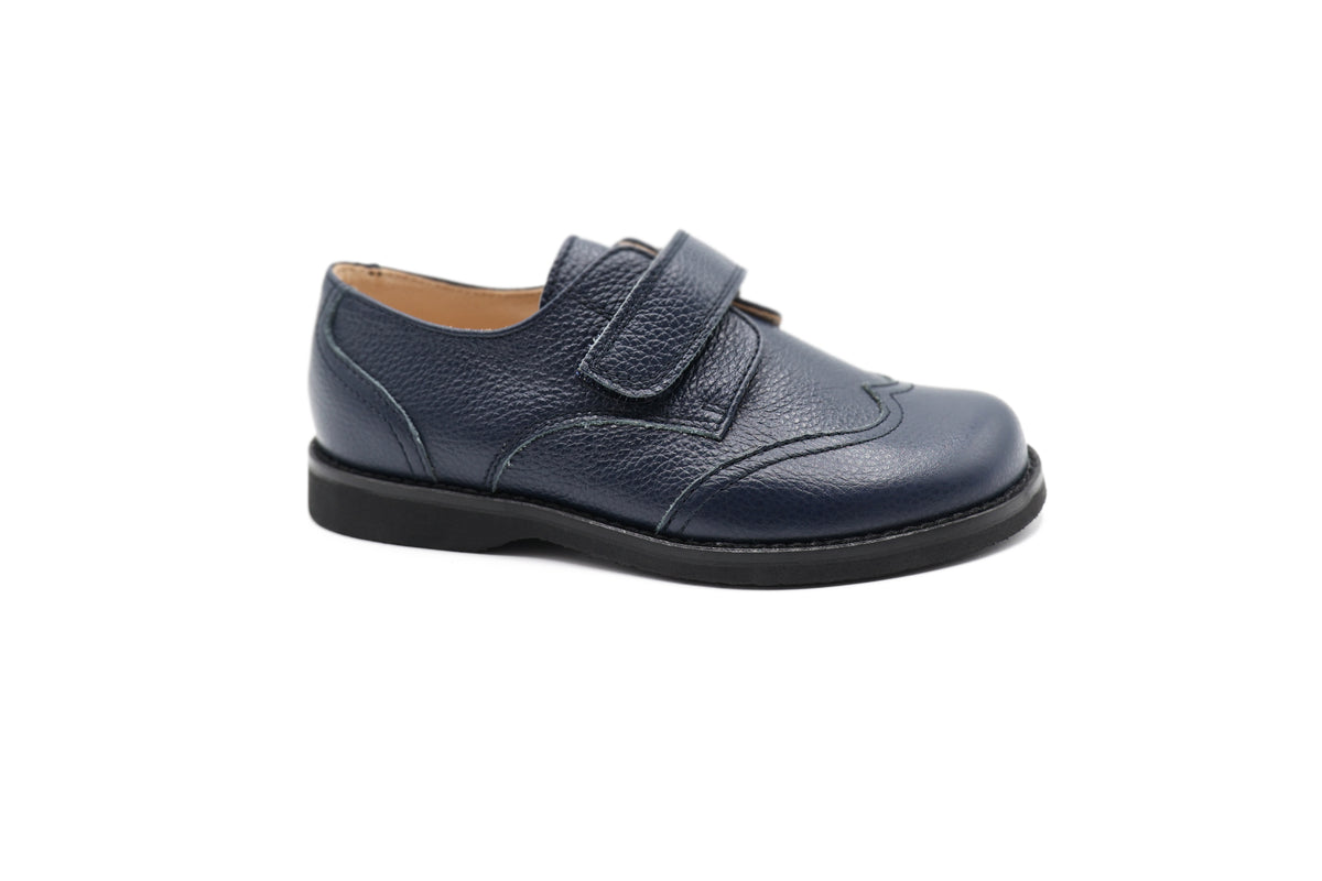Beberlis Navy Wingtip Velcro Dress Shoe