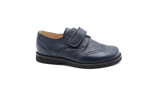 Beberlis Navy Wingtip Velcro Dress Shoe