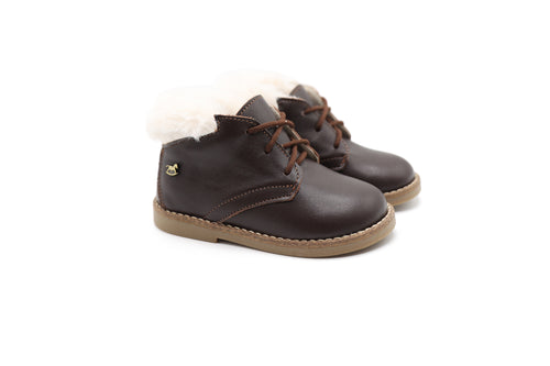 Emel Brown Fur Baby bootie
