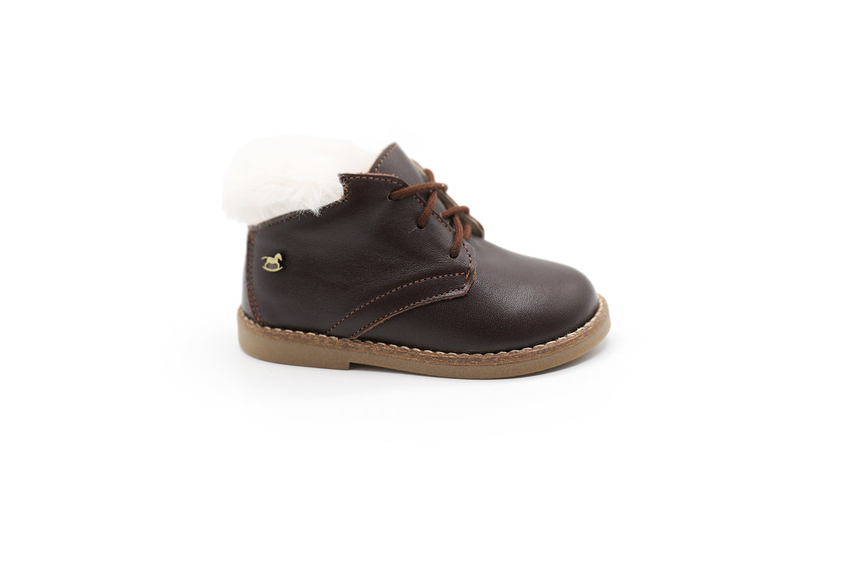 Emel Brown Fur Baby bootie