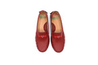 Fascani Maroon Bow And Heart Embroidered Loafer