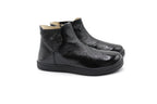 Naturino Black Patent Heart Bootie