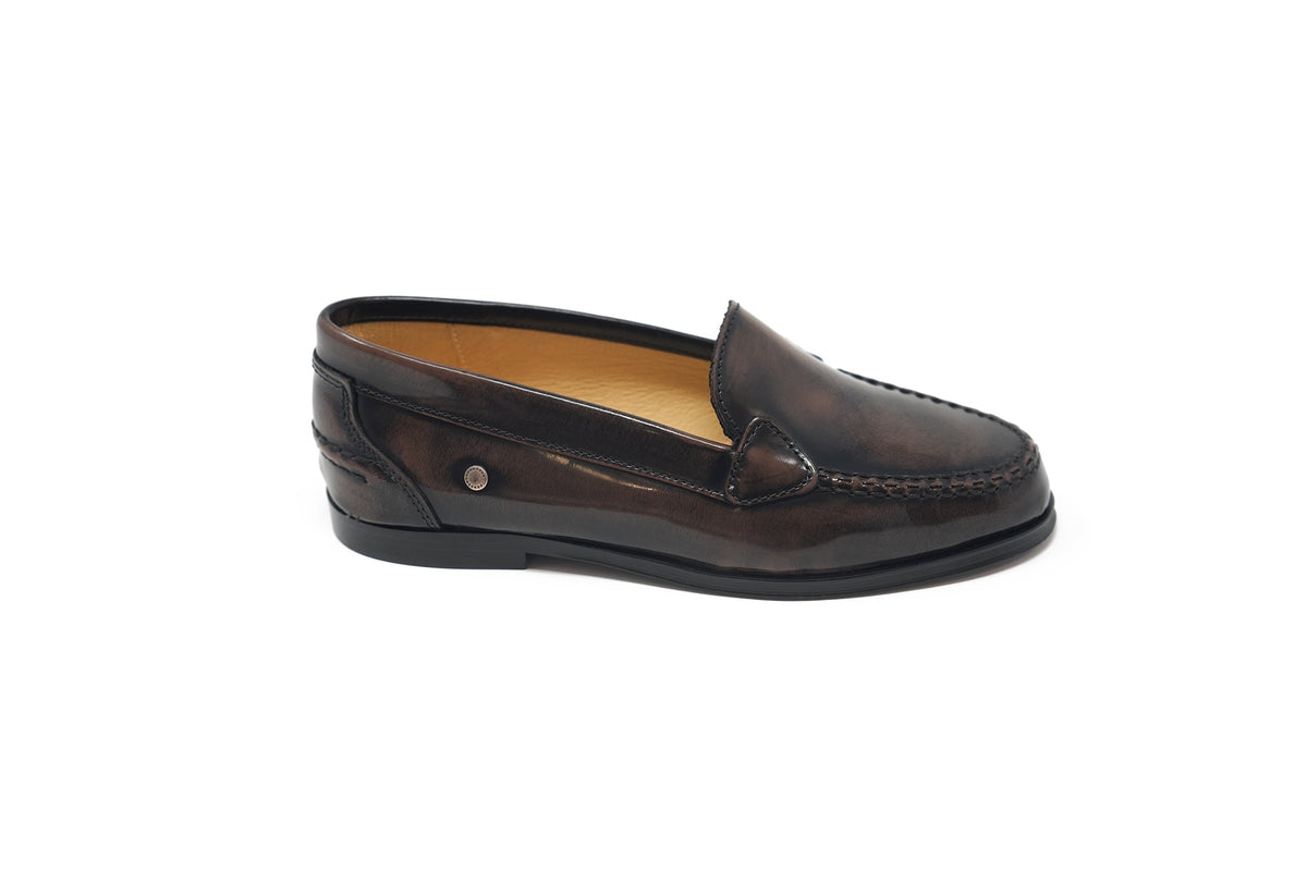 Confetti Brown Brushed Highshine Loafer