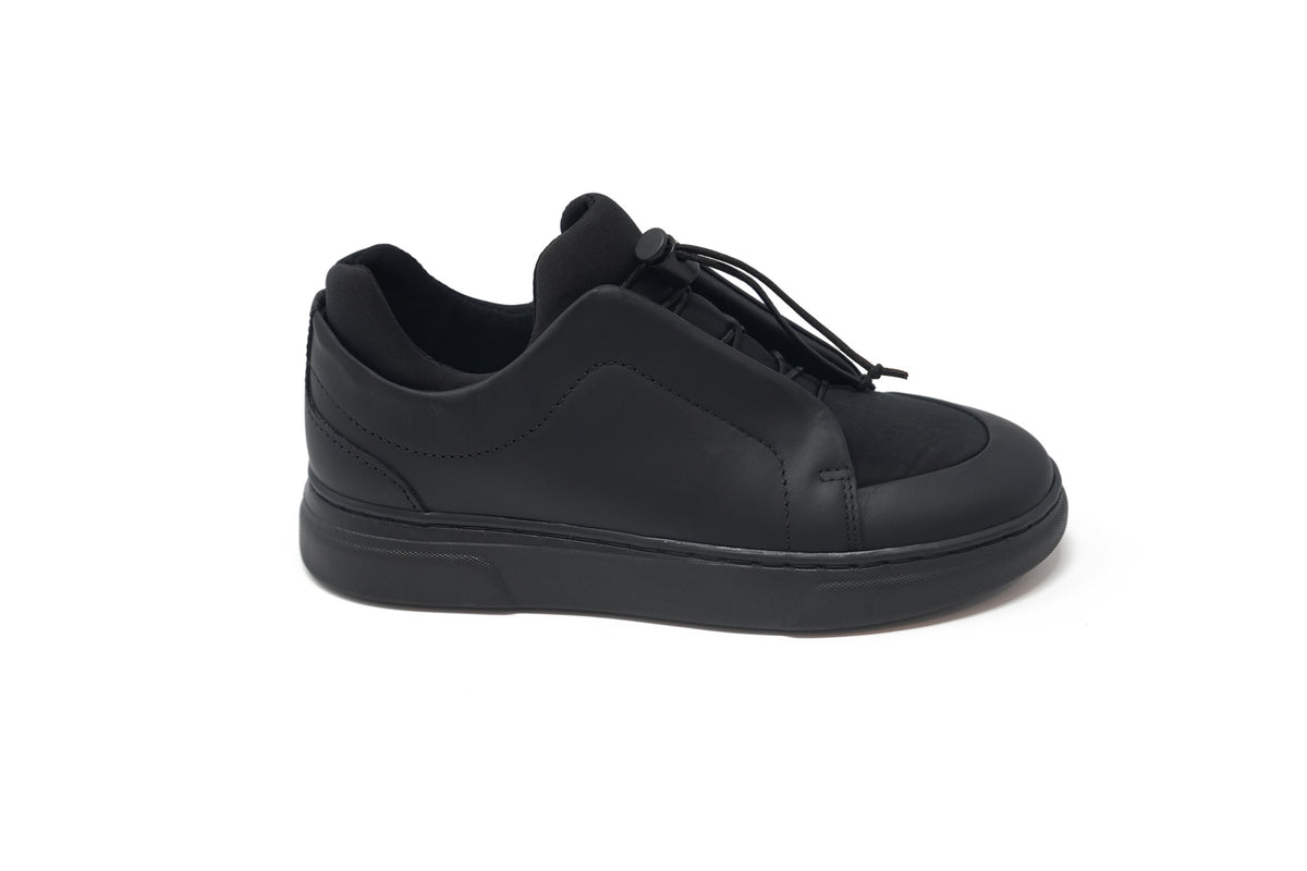 Porte Black Gum Elastic Sneakers