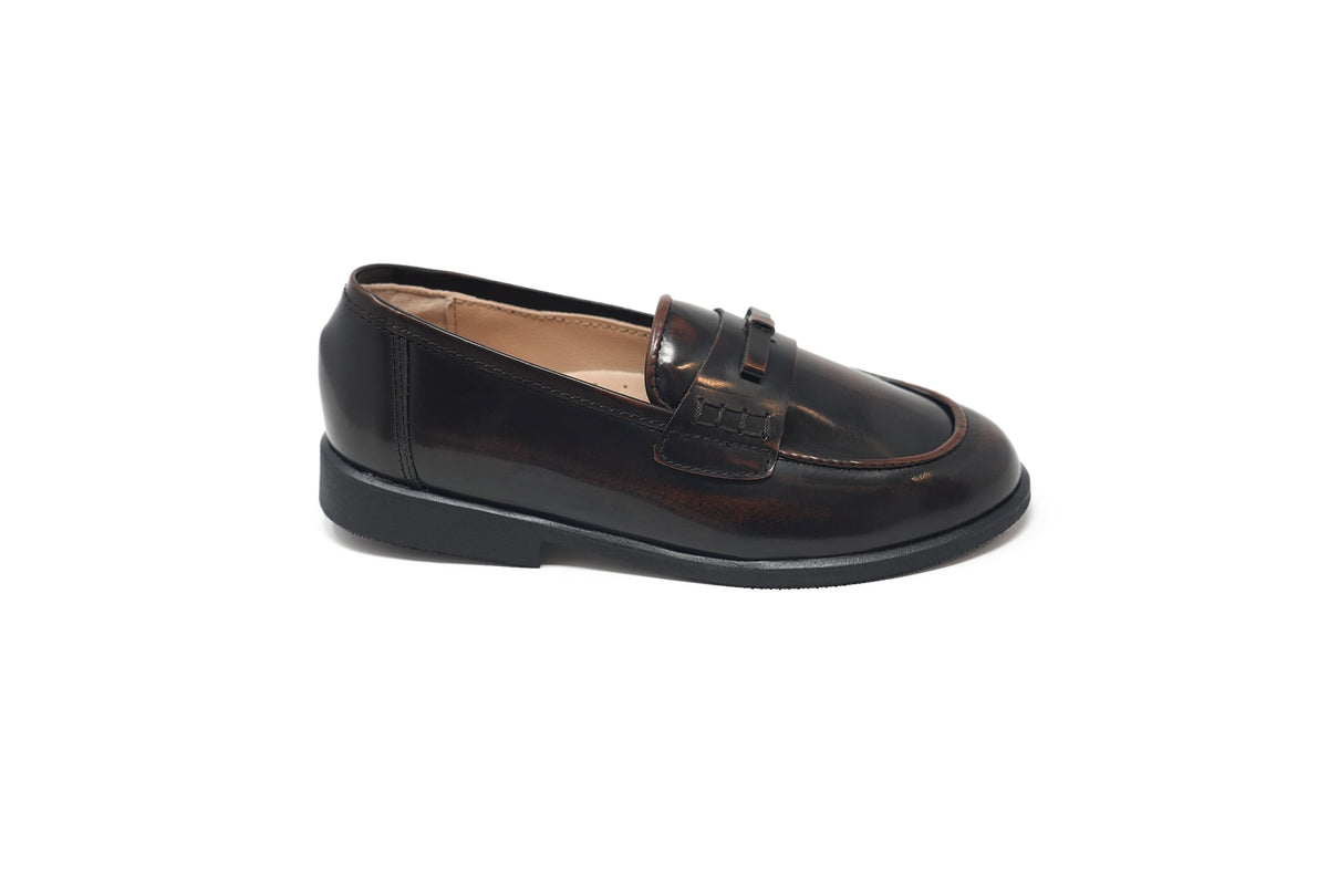 Lauve Brown Highshine Bow Rita Loafer