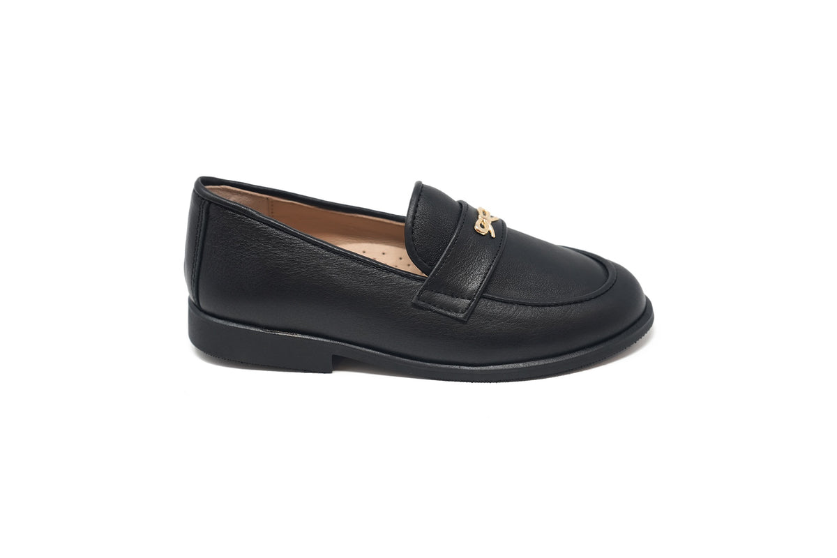 Lauve Black Bow Nancy Loafer