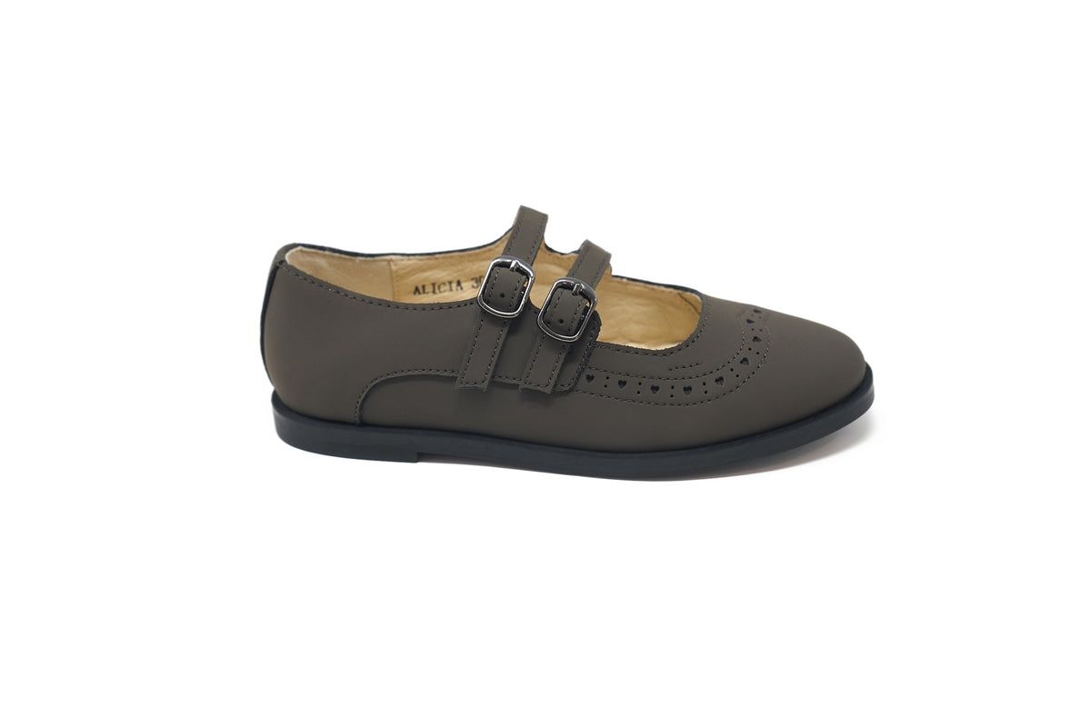 Boutaccelli Dark Taupe Alicia Mary Jane