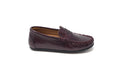 Porte Burgundy Patent Pebbled Loafer