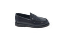 Blublonc Navy Patent Scalloped Loafer