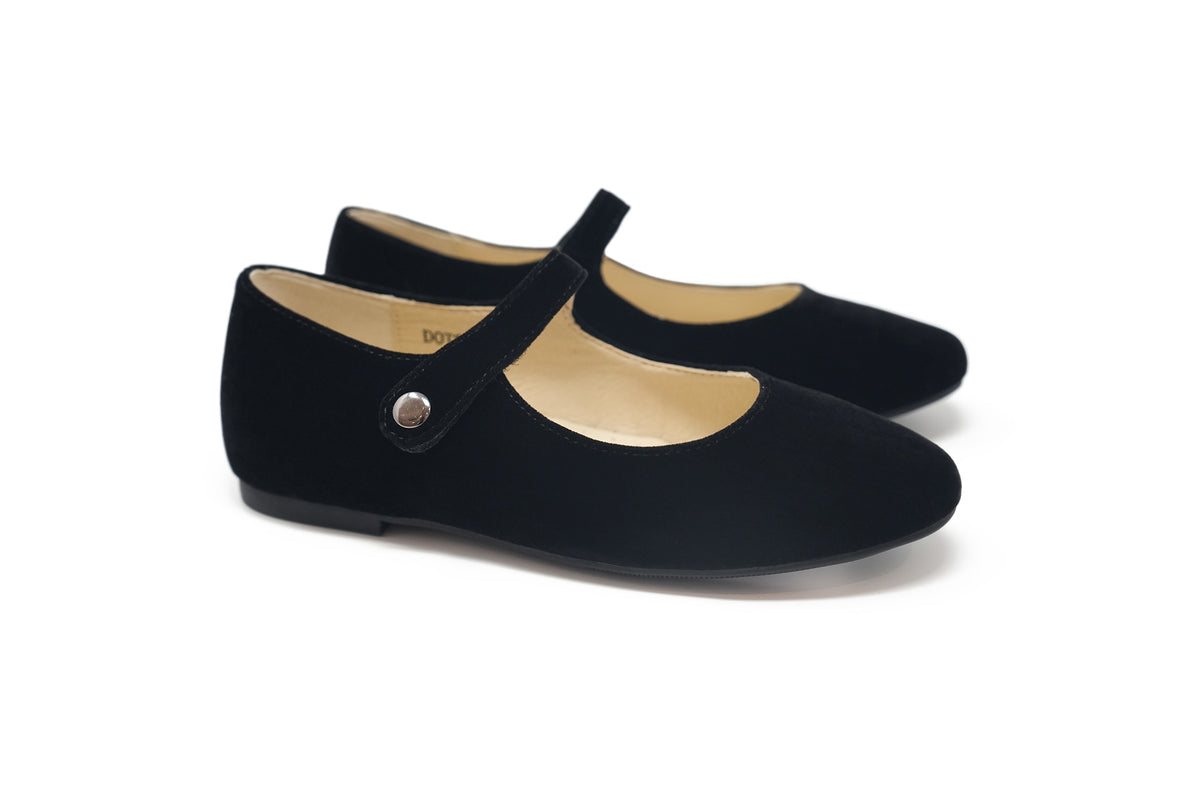 Boutaccelli Black Velvet Dots Mary Jane