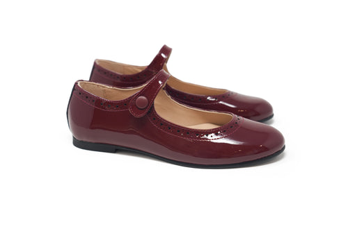 Lauve Burgundy Red Heart Lisa Mary Jane