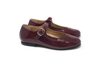 Jolee Wine Patent Scalloped Mary Jane
