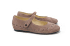 Boutaccelli Taupe Suede Heart Faye Mary Jane