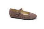 Boutaccelli Taupe Suede Heart Faye Mary Jane