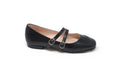 Beberlis Black Double Strap Flat