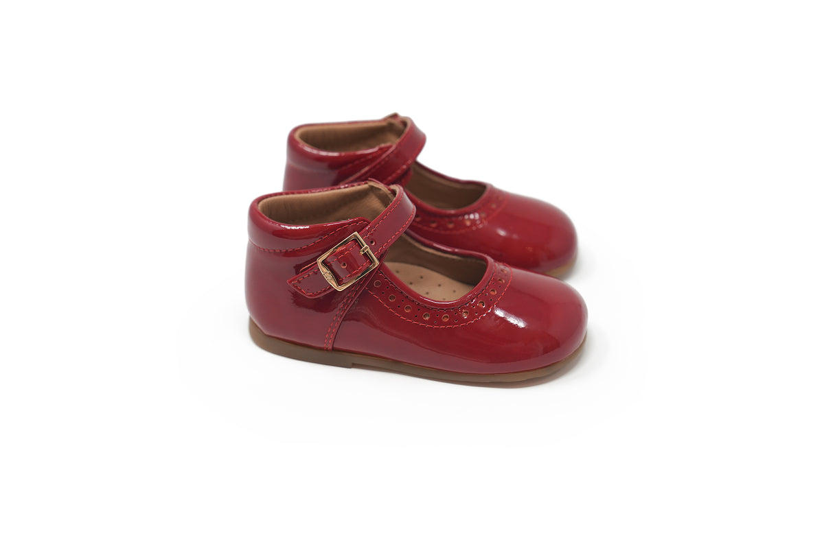 Papanatas Charol Berry Patent Baby Shoe