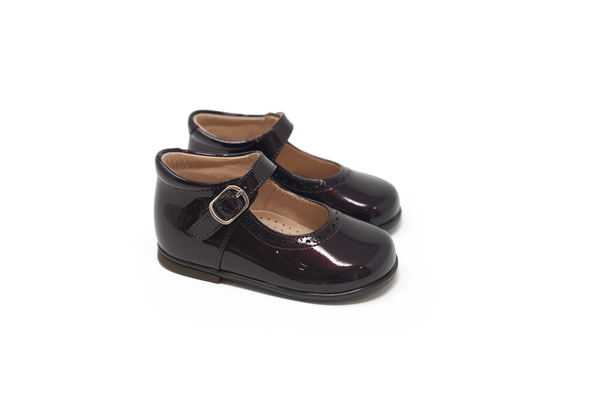 Beberlis Bordo Buckle Baby Mary Jane