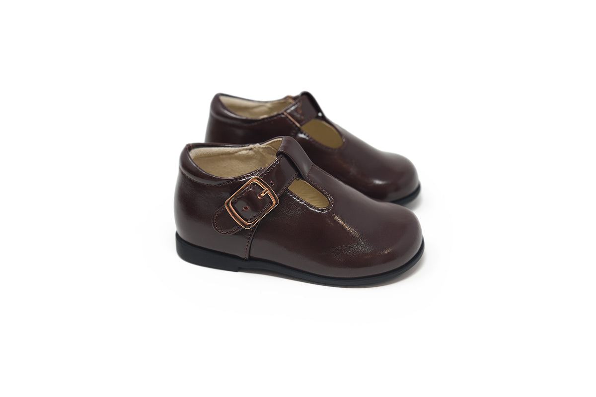 French Bebe Brown Highshine Kylo Baby Shoe