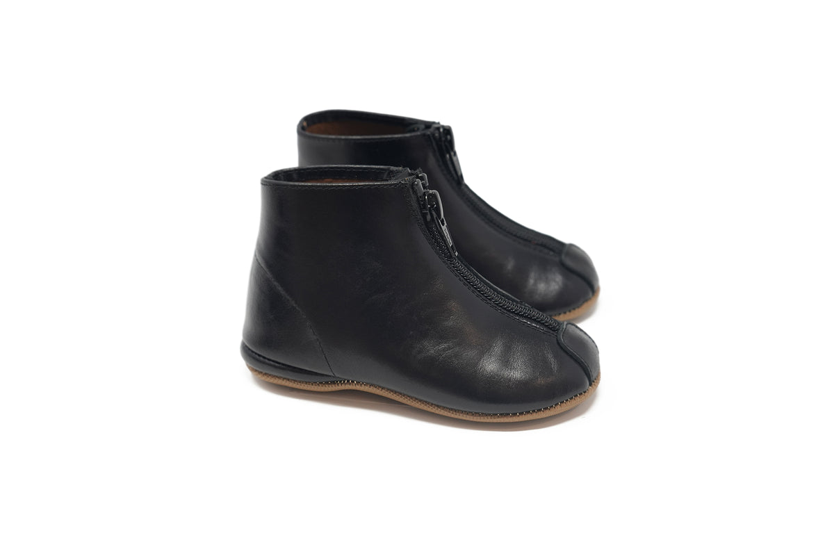 Pepe Black Zipper Bootie