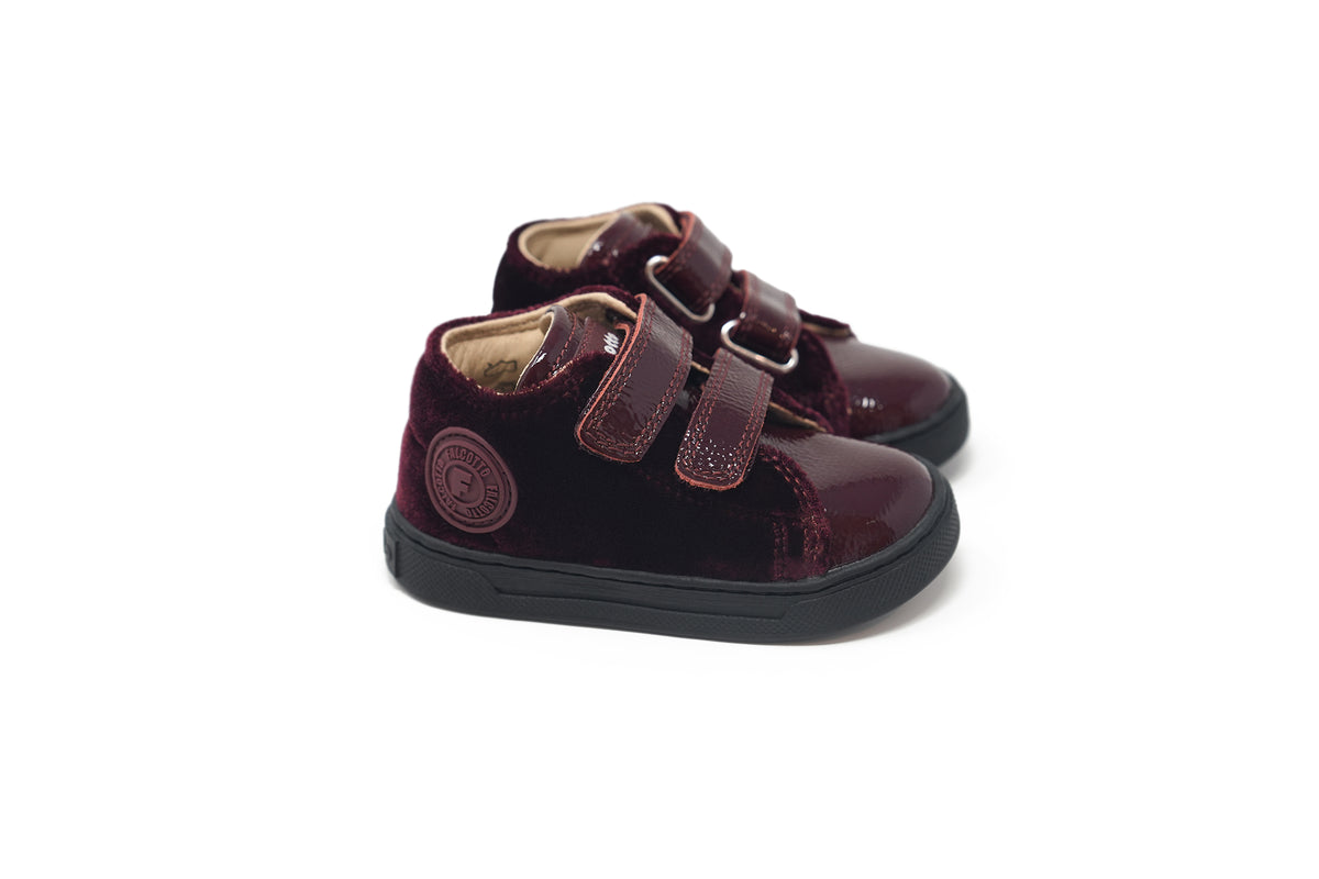 Falcatto Wine Velvet Baby Sneaker