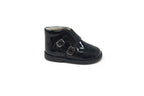 Andanines Black Patent Buckle Baby Shoe