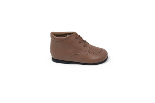 Jolee Taupe Pebbled Hearts Baby Shoe