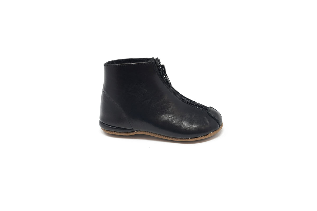 Pepe Black Zipper Bootie