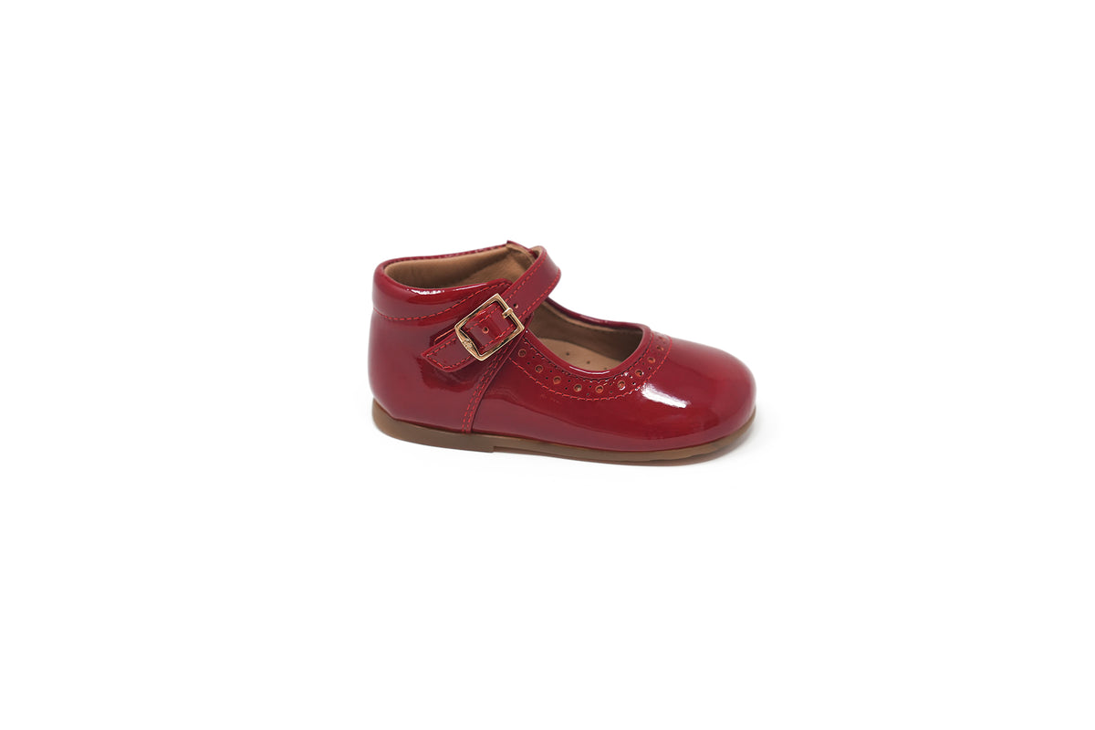 Papanatas Charol Berry Patent Baby Shoe