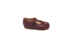 Lauve Maroon White Cherry Cheryl Baby Shoe