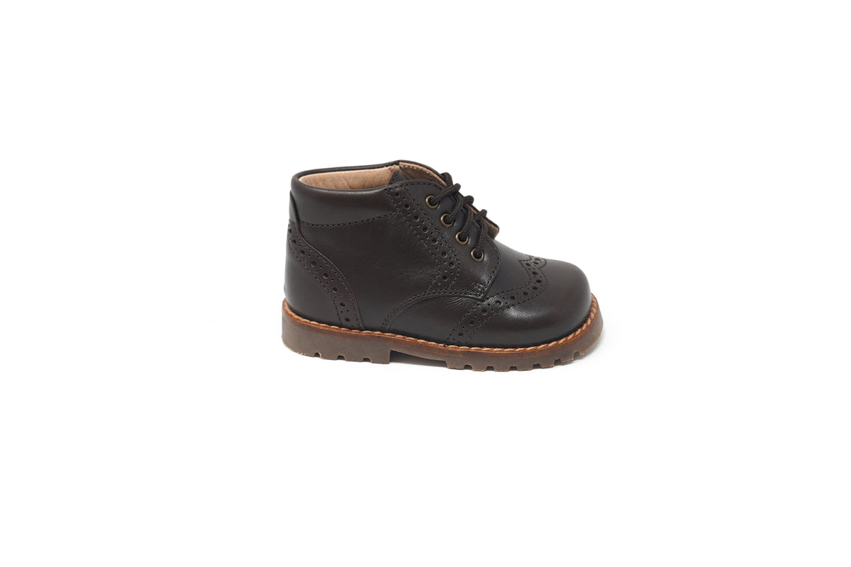 Beberlis Brown Lace Up Wingtip Baby Bootie