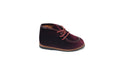 Uniq Dark Bordo Velvet Laced Baby Shoe