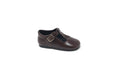 Blublonc Brown Scalloped Baby T-Strap