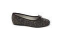 Luccini Dark Brown Woven Ballet Flat