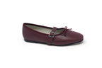 Luccini Burgundy Buckle Ballet Flat