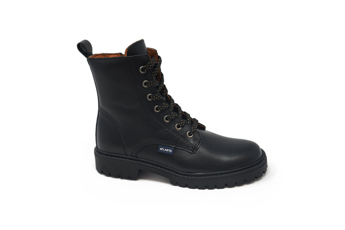 Atlanta Black Leather Boot