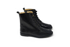Andanines Black Highshine Wingtip Boot