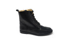 Andanines Black Highshine Wingtip Boot