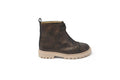 Andanines Brown Metallic Zipper Bootie