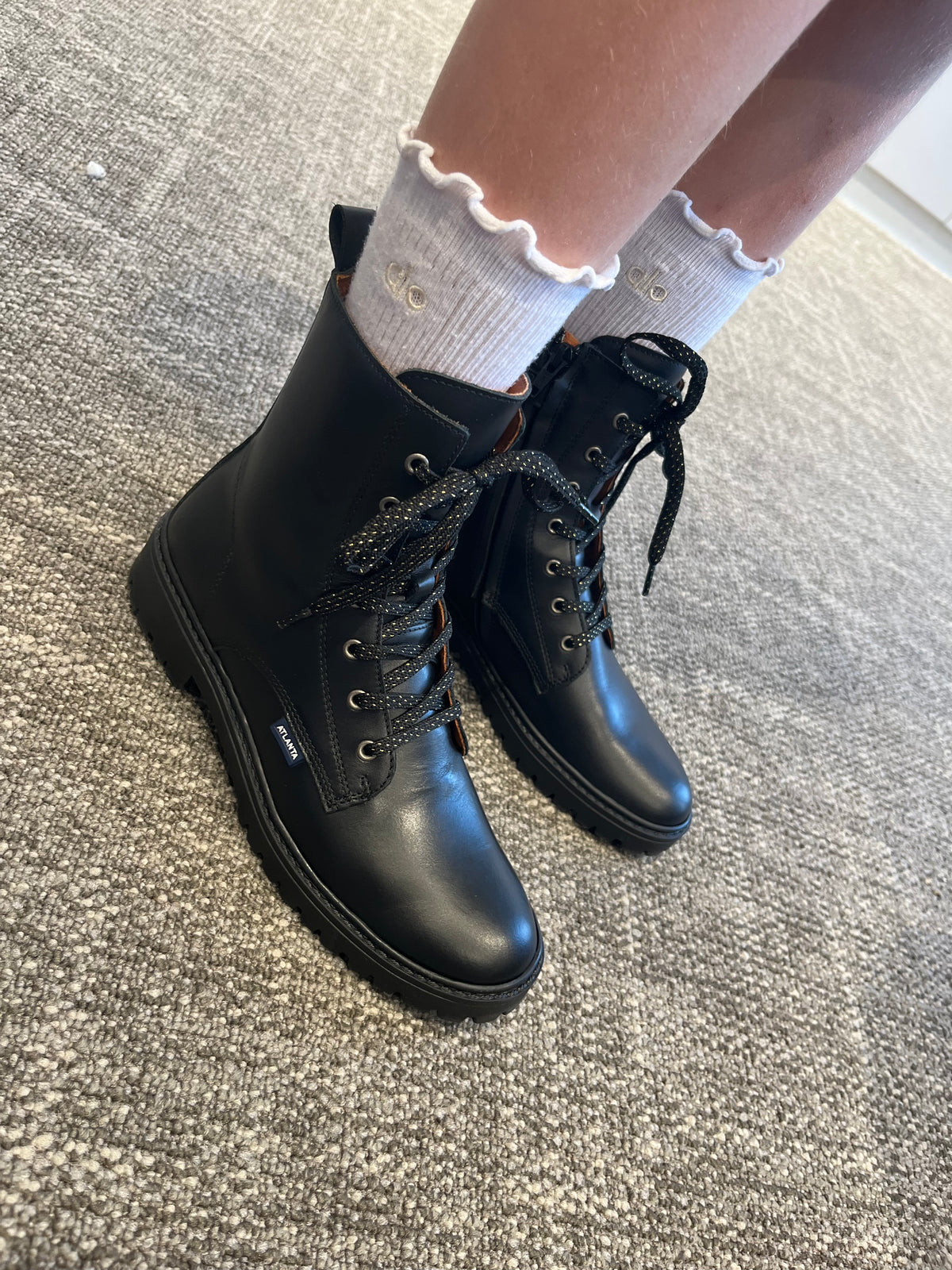 Atlanta Black Leather Boot