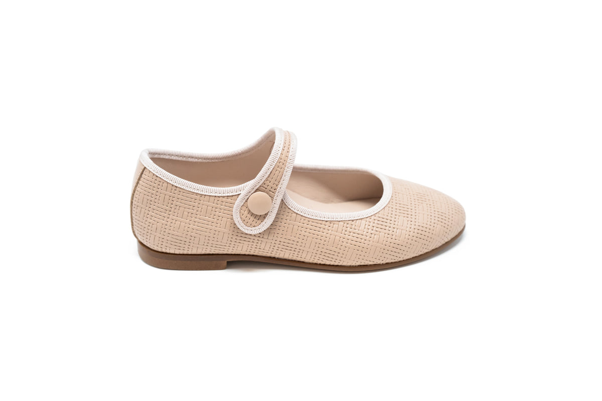 Beberlis Nude and Cream Pointed Mary Jane