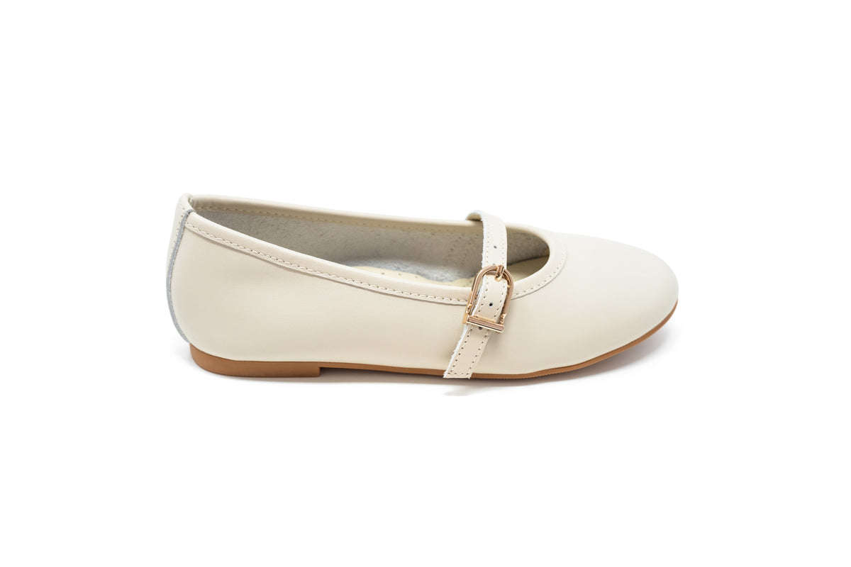 Boutaccelli Kanpi Leather Beige Ballet Flat