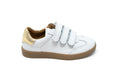 Porte White And Gold Scalloped Sneaker
