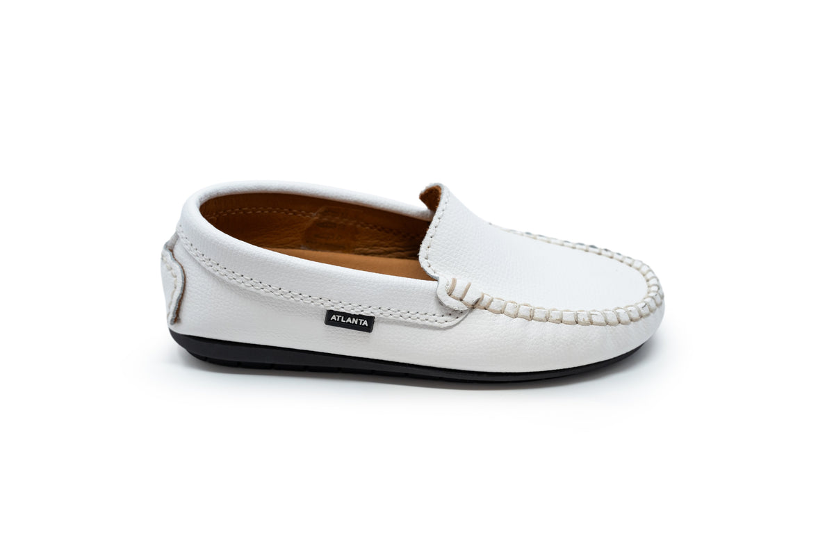 Atlanta Plain Vamp Loafer White