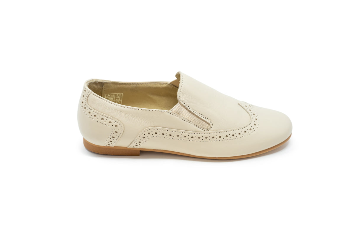 Jolee Beige Wingtip Dress Shoe