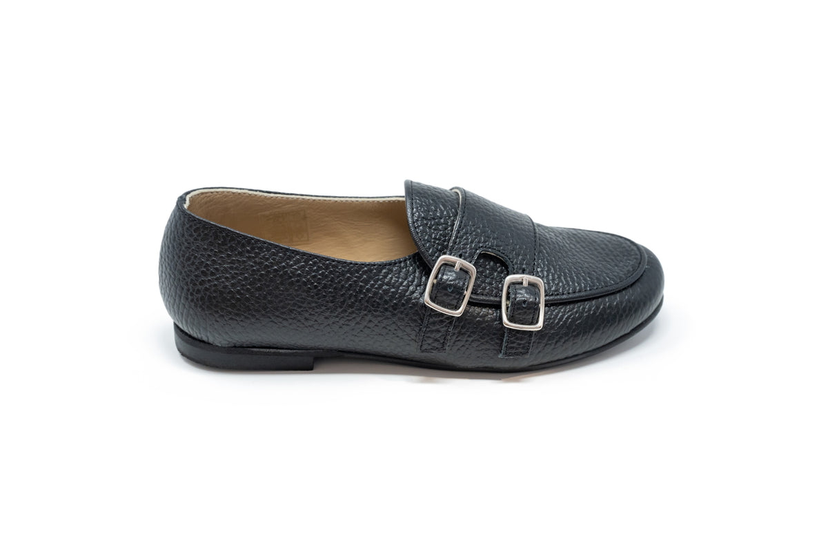 Jolee Black Double Buckle Dress Shoe