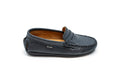 Atlanta Black Safiano Penny Loafer
