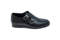Andanines Black Double Buckle Dress Shoe